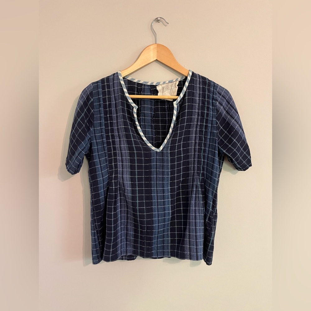 Ace & Jig Blue Plaid Blouse